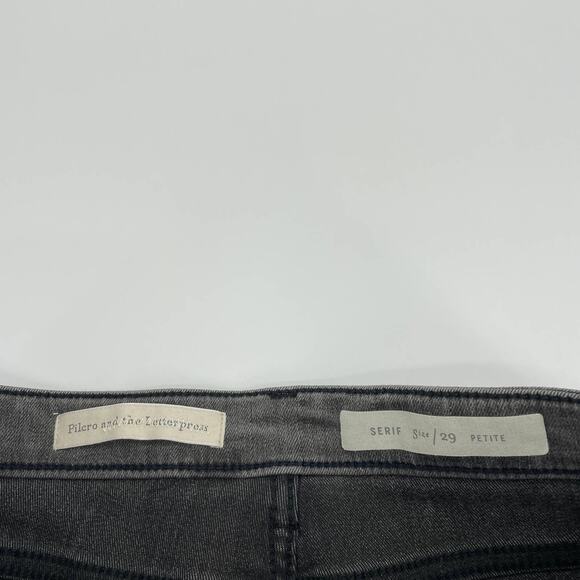 PILCRO by Anthro Jeans Serif Mid-Rise Skinny Grey Pants Womens Size 29P Stretch - Picture 4 of 10